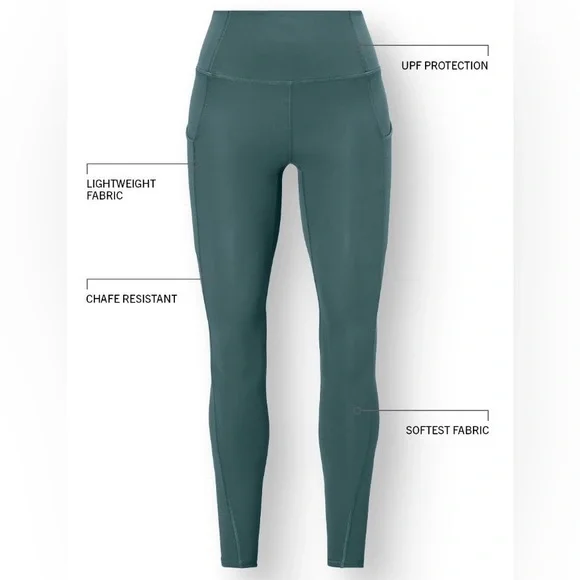 NWT- Fabletics PureLuxe High-Waisted Pocket 7/8 Leggings -BLACK (24”)- BACK LOGO - Picture 12 of 12